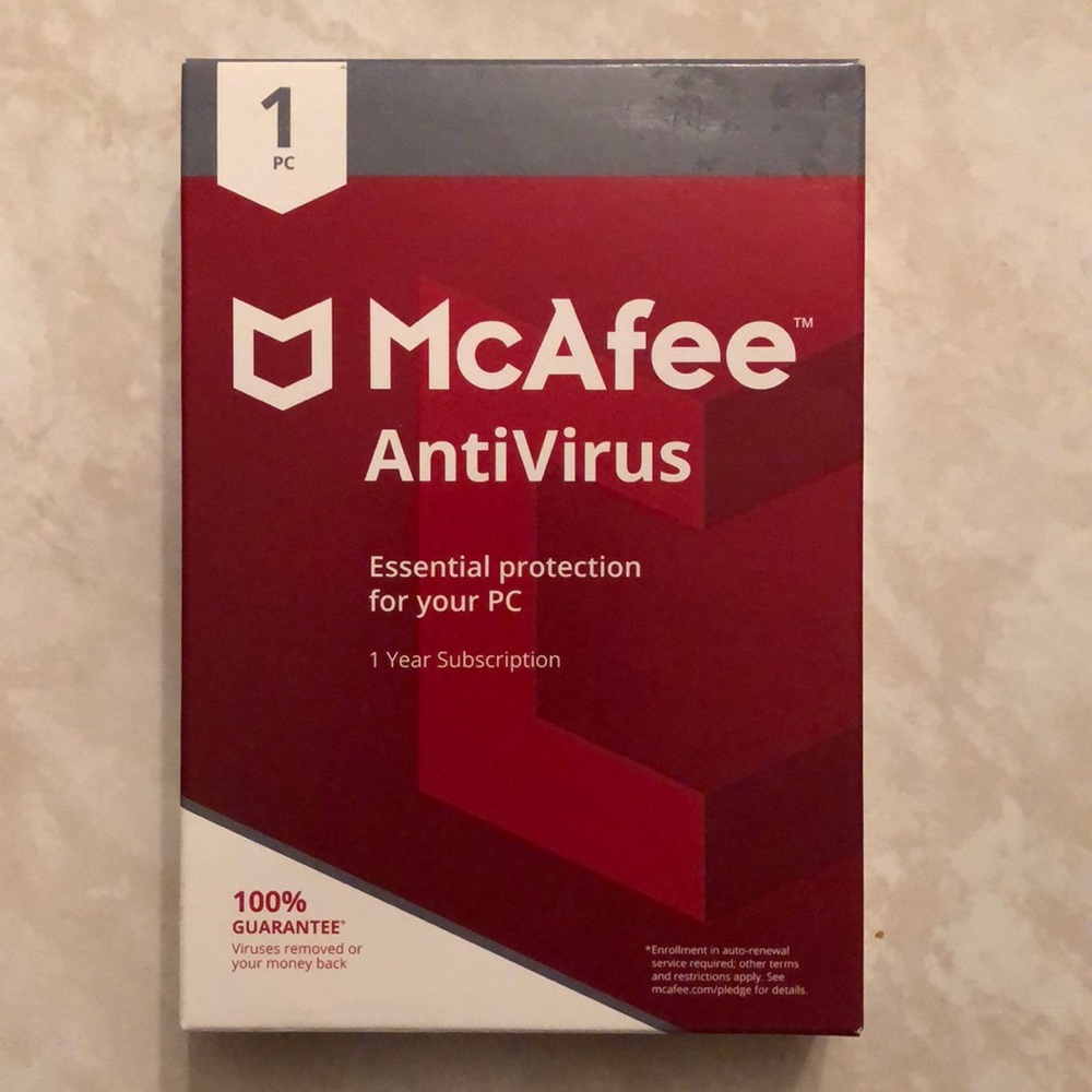 McAfee AntiVirus 1 PC/1 Year Subscription